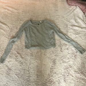 Gray crop top